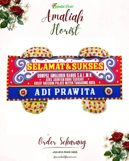 Papan Bunga Ucapan Selamat Kaleng